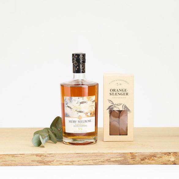 Méry-Melrose, Organic Cognac med orangestænger i lys chokolade